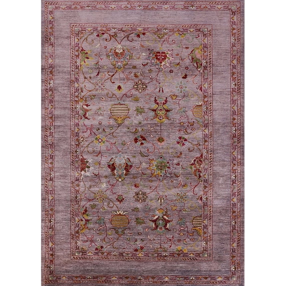 Ahgly Company Indoor Rectangle Mid-Century Modern Chestnut Brown Oriental Area Rugs, 2' x 5'