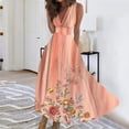 thumbnail image 2 of Robe de Plage, Robes d'Été pour Femmes, Robe d'Été Décontractée Sans Manches à Col en V Boho à Taille Rétro Imprimée, 2 of 5