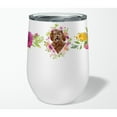 thumbnail image 4 of Carolines Treasures CK4228TBL12 Labradoodle Pink Flowers Stainless Steel 12 oz Stemless Wine Glass 12 oz multicolor, 4 of 4