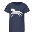 thumbnail image 4 of Gubotare Hawaiian Shirts for Girls Girls Short Sleeve Crop Tops Kids Summer Dance Cropped T-Shirts (Navy,5-6 Years), 4 of 4
