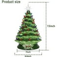 thumbnail image 5 of Vebreda 15in Ceramic Tabletop Christmas Tree with 64 Lights, Green, 5 of 5
