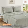 thumbnail image 3 of Casa Platino 100% Egyptian Cotton Juego de Sábanas Queen – 1000 Hilos, Acabado Satinado de Lujo Hotel para Comodidad Nocturna, Bolsillo Profundo de 15”, Fácil de Lavar – Mineral, 3 of 4