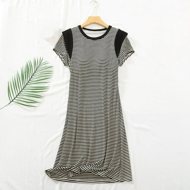 Camisón largo de algodón para mujer, con almohadilla para el pecho, holgado y cómodo, sin mangas
