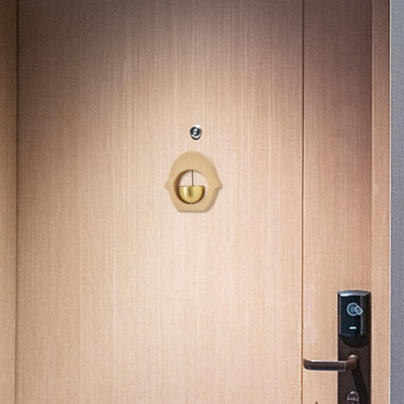 Magnetic Wooden Doorbell with Dopamine Wind Chime, Stylish Door Type Entrance Reminder, Easy to Install, Soothing Sounds for Home or Commercial Use