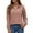 Pink, variant on MIXUE Boho Tops For Women Autumn Winter Solid Color V Neck Lapel Long Sleeve Casual Basic Pullover Shirts For Women T Shirts Daily-Wear,Blue,M