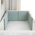 thumbnail image 4 of Xihbxyly Paletas no reclamadas Juego de ropa de cama para cuna 6 piezas de malla transpirable, forro de cuna de algodón suave acolchado para prevención de choques, ropa de cama para cuna para niños y, 4 of 5