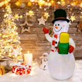 thumbnail image 5 of 5Ft Inflatable Snowman Christmas Outdoor Decoration Blow Up Snowman with Upgrade Rotating LED Lights for Holiday/Party/Xmas/Yard/Garden Decorations, 5 of 6