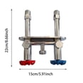 thumbnail image 3 of fsxdhpcsgfc Outdoor Water Faucet With No Frost Solid Brass Hot And Cold Spigot For Exterior Use 1/2" Inlet And 3/4" M GHT Hose Connection 5 Pas Max Pressure (2 Size) down Faucet Head 3/8 Stainless, 3 of 5