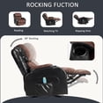 thumbnail image 5 of SEGMART Rocking Recliner Chair with Remote Control for Adults, PU Leather Single Recliner Chair w/Thick Handrail & Side Pocket, for Home, Living Room, Lounge, 330lbs, 5 of 7