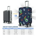 thumbnail image 6 of Lsque Dinosaur Astronaut Space Surfing Printed Luggage Cover, Travel Luggage Protector,Scratch and Dirt Resistant, Fits 18-32 Inch Luggage - Small, 6 of 9