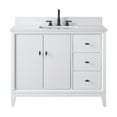 thumbnail image 4 of Vanity Art 42" Bathroom Vanity with Sink and Engineered Marble Top, Freestanding Storage Cabinet with 2 Drawers, 1 Shelf and Flip Down Tray, 4 of 8