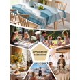 thumbnail image 5 of Blue Ombre Table Cloth, Modern Geometric Moire Abstract Art Waterproof Tablecloth for Rectangle Tables, Reusable Washable Fabric Table Cover for Restaurant Kitchen Dining Tables 52"x70", 5 of 6