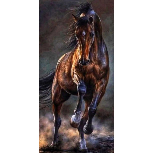 Pintura de diamante 5D DIY Kit de caballo de taladro redondo completo decoración del hogar arte artesanal FLhrweasw Nuevo