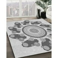 thumbnail image 2 of Ahgly Company Indoor Round Patterned Gray Area Rugs, 6' Round, 2 of 6