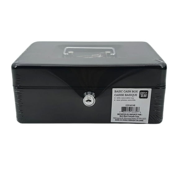 Pen+Gear Basic Cash Box Black