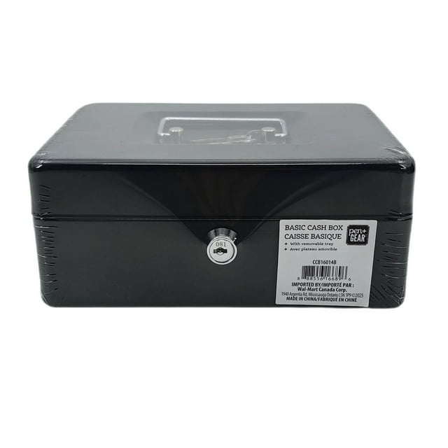 Pen+Gear Basic Cash Box Black