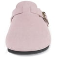 thumbnail image 2 of Cork Clogs for Women Mens Suede Leather Clogs Soft Footbed Potato Shoes with Arch Support Pink, 2 of 3