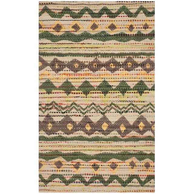 Safavieh Cedar Brook 8' X 10' Handmade Cotton Pile Rug in Green