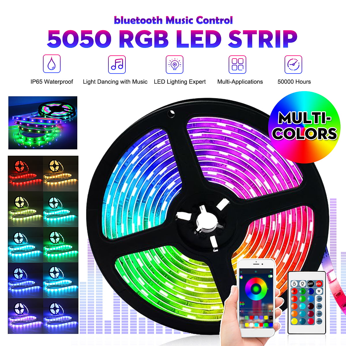 WIFI LED Strip 10M 16 Million Colors Google Home 2x150 Sync with Music 2x5M Work with Alexa Smart Phone APP Controlled LED Band ALED LIGHT RGB LED Strips Lights 5050 SMD 300 IP65 Waterproof