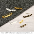 thumbnail image 5 of Uxcell 100Pcs Safety Bar Pins 30mm Brooch Clasp Pin Backs for ID Badges Name Cards Tags DIY Craft, Gold Tone, 5 of 6