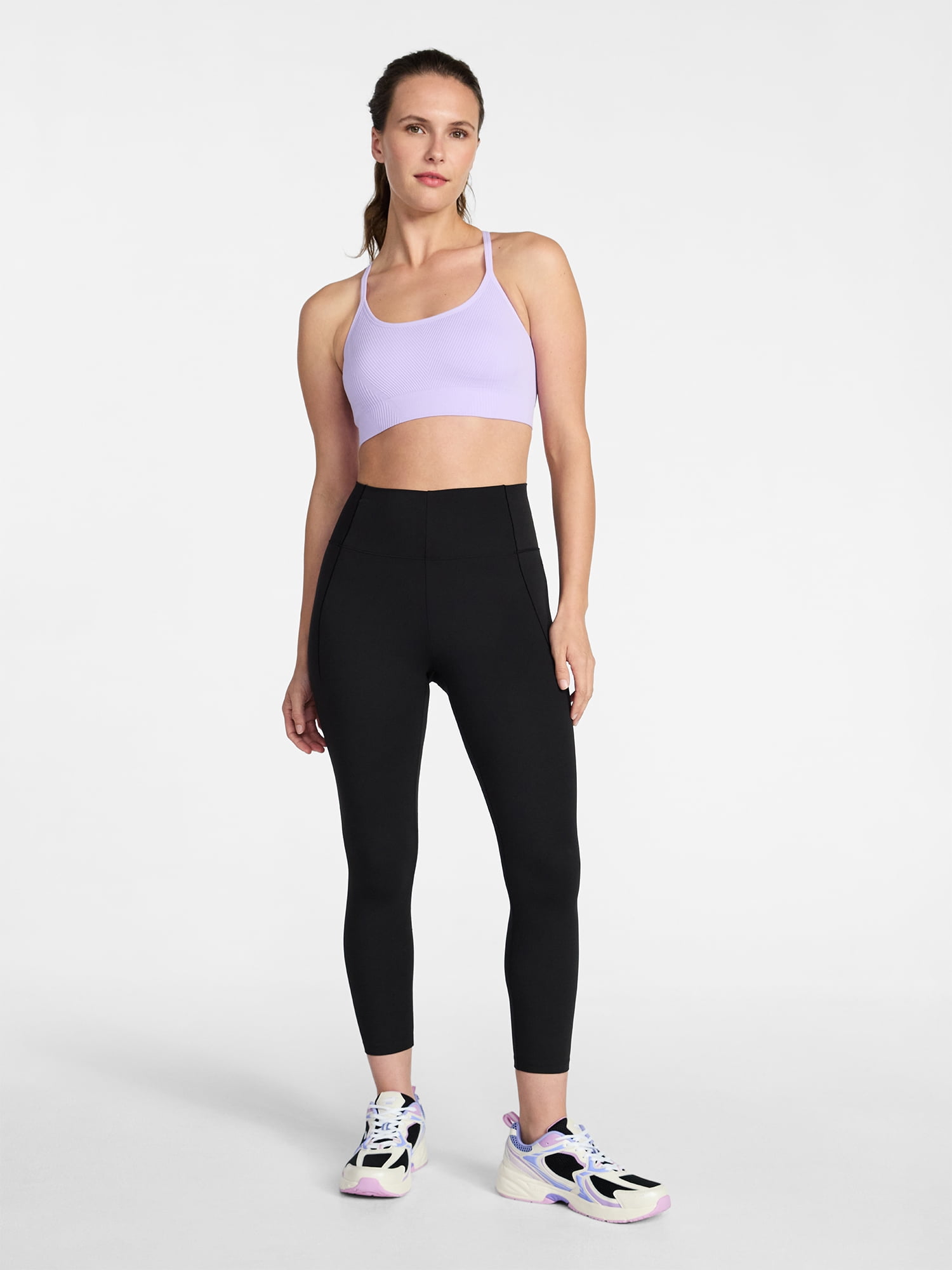 Avia Women's Low Support Seamless Textured Cami Sports Bra, Sizes XS-XXXL
