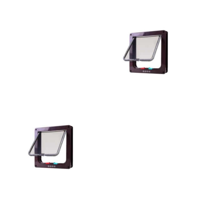 jesticaly Cat Flap Door With 4 Way Lock Durable And Convenient For Cats And Dogs 4 Way 2Set