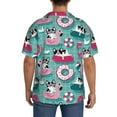 thumbnail image 3 of Hirioo Swimming Bulldog for Men's Cuban Collar Short Sleeve Shirt Button Down Shirt Beach Summer Shirts Wedding Vacation Shirts-XX-Large, 3 of 5
