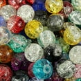 thumbnail image 3 of Huanledash 100Pcs/Set 8mm Mixed Color Cracked Round Glass Loose Beads Crafts DIY Jewelry, 3 of 4