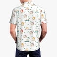 thumbnail image 5 of Vsdgher Cartoon House Print Men's Short Sleeve Stretch Polo Shirt, Moisture-Wicking Performance Polo Shirt, 5 of 8