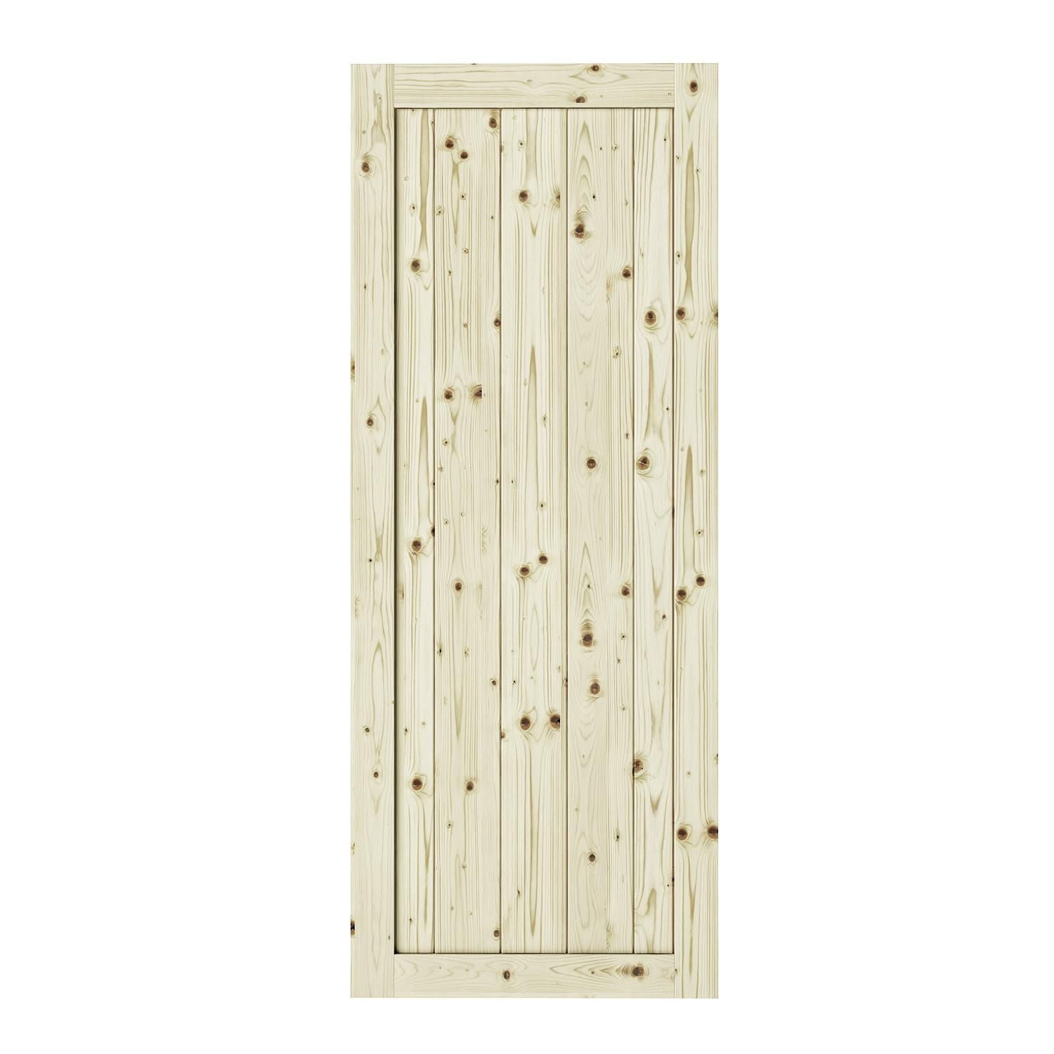 Wood & Hart 42" Rustic Unfished Knotty Pine Barn Door