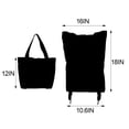 thumbnail image 3 of Foldable Shopping Cart with Wheels, Upgraded 2 in 1 Portable Grocery Cart Foldable with Wheels and Pull Handle for Market & Grocery Runs Gift for Women & Seniors,GREEN, 3 of 7