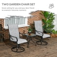 thumbnail image 3 of 2-Piece Swivel Patio Dining Chairs Set, 360° Rocking Outdoor Chairs with Steel Frame, Breathable Mesh & S-Shape Backrest, 42.1"H Dark Grey Seating for Backyard, Garden, Porch, 3 of 7
