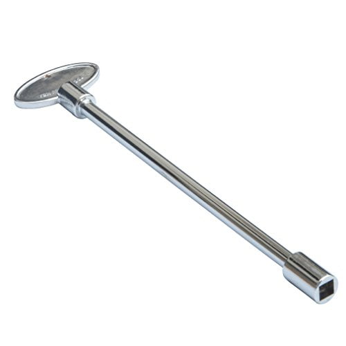 Stanbroil Universal 8-Inch Gas Valve Fireplace Key, Fits 1/4" and 5/16" Turn Ball Valve, Polished Chrome