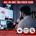 thumbnail image 3 of Vivlly Rack De 10U De Marco Abierto Para Servidores De Red Equipos De Audio Y Video Estantes Ventilados De 1U Para Trabajo Pesado Hardware Montado En La Pared O Soporte De Piso, 3 of 5