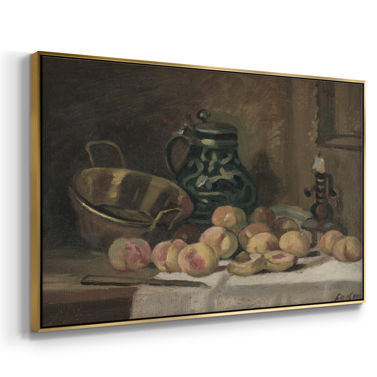 Vintage Botanical Print-XLIX By Wexford Home Framed in Gold Wood Gallery Wrapped Canvas 17 in. x 25 in.