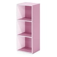 thumbnail image 1 of 11003WH-PI 3-Tier Open Shelf Bookcase, White & Pink, 1 of 1