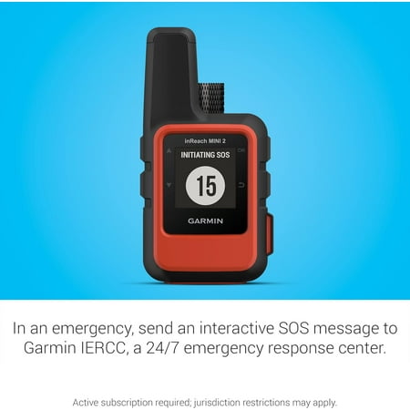 Garmin - inReach Mini 2 Compact Satellite Communicator 1.3" GPS with Built-In Bluetooth - Flame Red