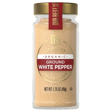 McCormick Gourmet Non-GMO Organic Ground White Pepper  1.75 oz Bottle