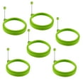 thumbnail image 1 of 6 pcs Silicone Egg Ring, Egg Rings Non Stick, Egg Cooking Rings, Fried Egg Mold or Pancake Rings Nonstick Mold Ring Round, 1 of 8