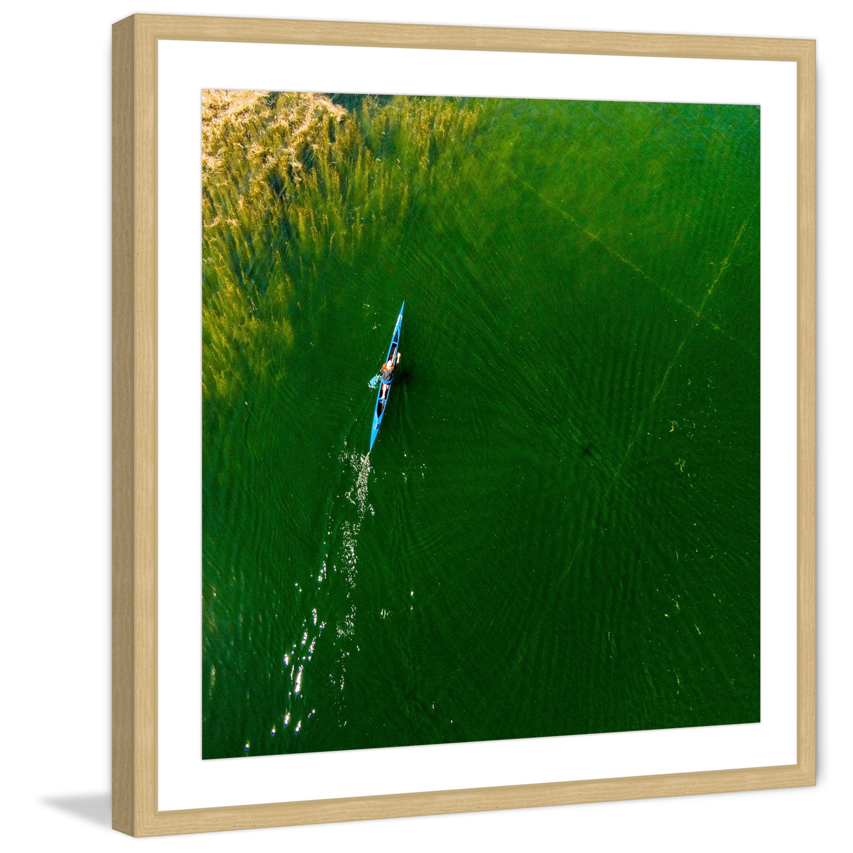 Marmont Hill 'Blue Canoe' by Karolis Janulis Framed Photographic Print