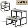 thumbnail image 2 of 2 Step Stool for Adults Kids, Heavy Duty Sturdy Steel Frame with Wooden Steps, Bedside Foot Stool with 500lbs Load Capacity, Non-Slip Step Stool for High Bed, 2 of 16