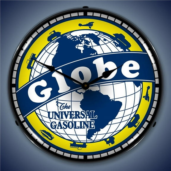 Globe Gas Wall Clock, Lighted: Gas / Oil Theme