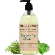 Antibacterial Hand Soap By Olivia Care  Infused with Sage & Tea Tree Oil & Rosemary Mint Fragrance, Cleansing, Germ-Fighting, Moisturizing Hand Wash for Kitchen & Bathroom - Gentle, Mild  14 FL OZ