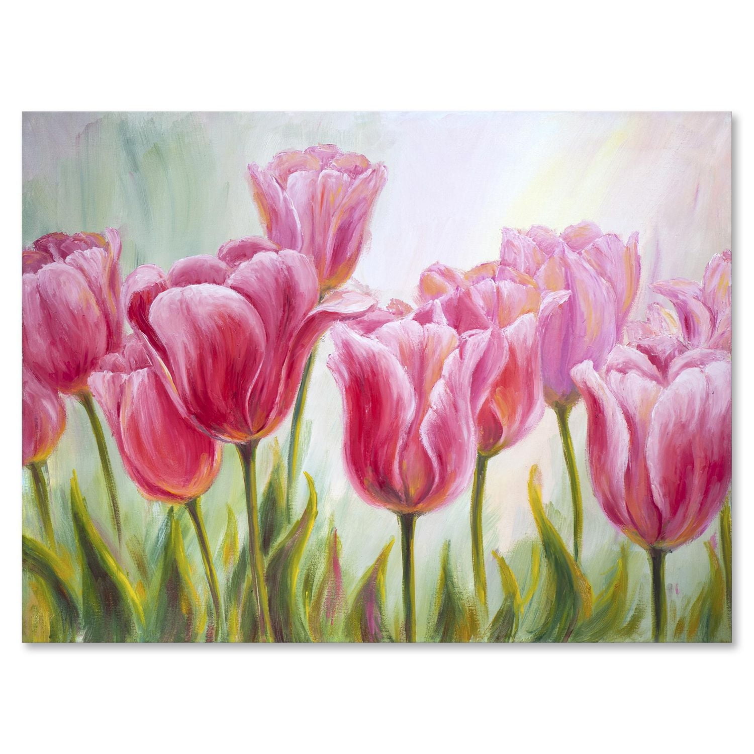 Designart Tulips Flowers Blossoming Canvas Wall Art