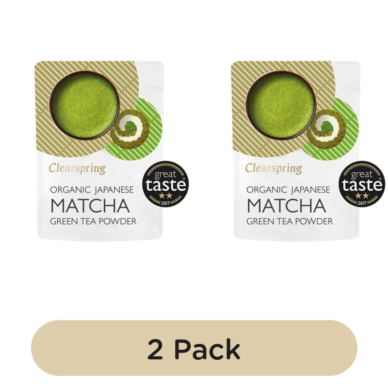 Clearspring Organic Premium Matcha Green Tea Powder 40g, British Import (Pack of 2)