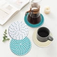 thumbnail image 6 of SHIMELE Woven Round Placemats, Thermal Insulation Coasters for Dining Table, Durable Cotton Table Mats, Kitchen Hot Pads, 4-Pack Set, 6 of 6