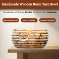 thumbnail image 3 of Handmade Wooden Yarn Bowl Lichtenberg With Resin And Mango Wood, Wooden Bowl for knitting Crocheting Large Yarn Organizer Christmas Gift, 3 of 5