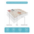 thumbnail image 5 of Quilts Twin Size Bedding Set, Pink Floral Lightweight Quilted Comforter, Watercolor Flowers Botanical Linen Texture Soft Reversible Bedspread Coverlet with Pillow Covers for All Season, 68" x 86", 5 of 7