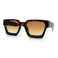 thumbnail image 5 of Womens Mod Pop Color Beveled Thick Horn Rim Plastic Fashion Sunglasses Tortoise - Brown, 5 of 8