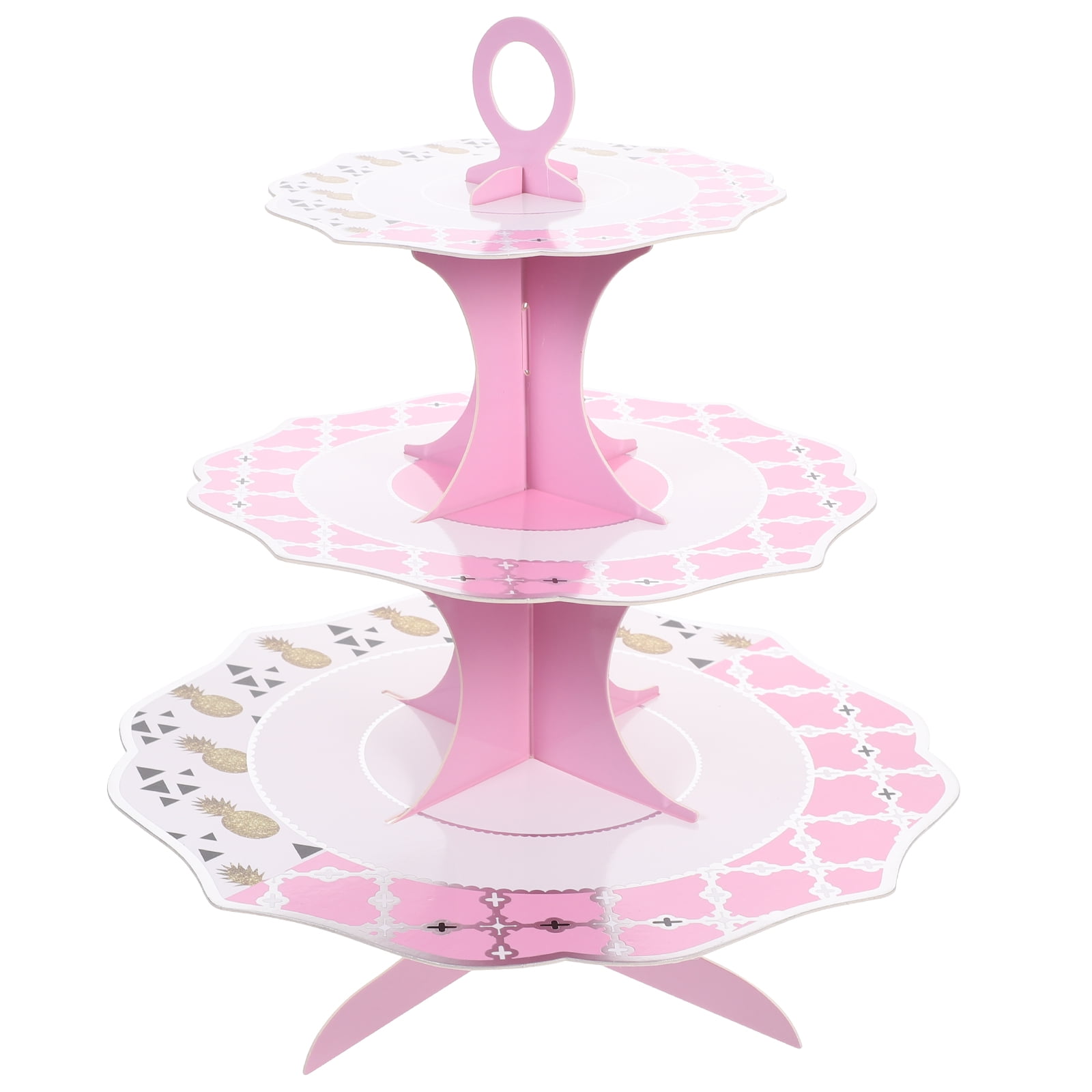 Amazon.com: MRPAPA Set of 3 Party Cake Stand Tray, 3-Tiered Cardboard  Cupcake Stand ,Disposable Cupcake Stands Easy Assemble Dessert Holder fit  for Party , Wedding, Afternoon Tea, Birthday : Home & Kitchen